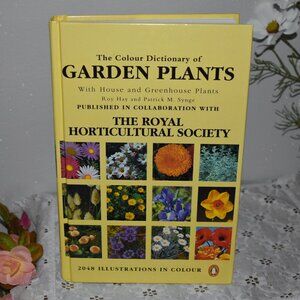 Vintage 1969 The Colour Dictionary of Garden Plants Hardcover Book - Cottagecore